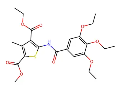 4-ETHYL 2-METHYL 3-METHYL-5-(3,4,5-TRIETHOXYBENZAMIDO)THIOPHENE-2,4-DICARBOXYLATE structure