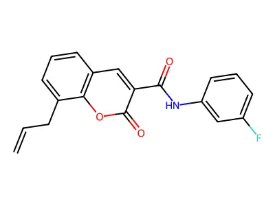 N-(3-fluorophenyl)-2-oxo-8-(prop-2-en-1-yl)-2H-chromene-3-carboxamide structure