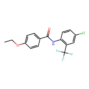 N-[4-chloro-2-(trifluoromethyl)phenyl]-4-ethoxybenzamide structure