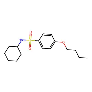 4-butoxy-N-cyclohexylbenzenesulfonamide structure