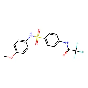 2,2,2-trifluoro-N-[4-[(4-methoxyphenyl)sulfamoyl]phenyl]acetamide structure