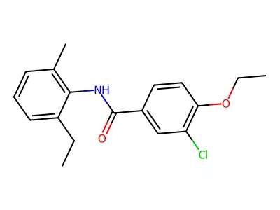 3-chloro-4-ethoxy-N-(2-ethyl-6-methylphenyl)benzamide structure