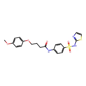 4-(4-Methoxy-phenoxy)-N-[4-(thiazol-2-ylsulfamoyl)-phenyl]-butyramide structure