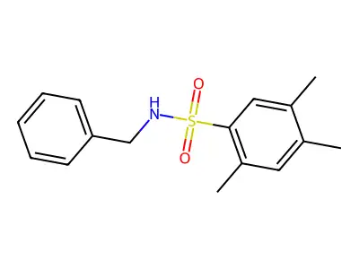 N-benzyl-2,4,5-trimethylbenzenesulfonamide structure
