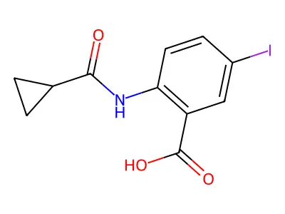 2-(Cyclopropanecarboxamido)-5-iodobenzoic acid structure