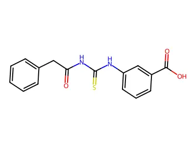 3-{[(Phenylacetyl)carbamothioyl]amino}benzoic acid structure