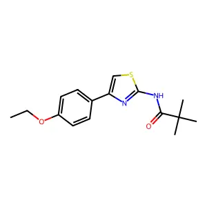 N-[4-(4-ethoxyphenyl)-1,3-thiazol-2-yl]-2,2-dimethylpropanamide structure