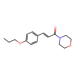 (E)-1-morpholin-4-yl-3-(4-propoxyphenyl)prop-2-en-1-one structure