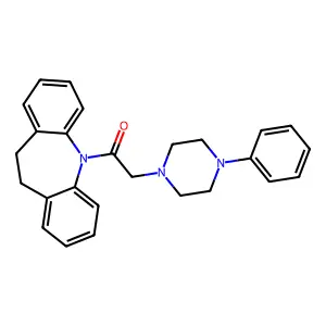 5-[(4-phenylpiperazin-1-yl)acetyl]-10,11-dihydro-5H-dibenzo[b,f]azepine structure