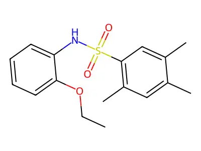 N-(2-ethoxyphenyl)-2,4,5-trimethylbenzenesulfonamide structure