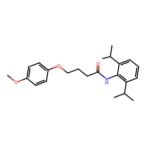 N-[2,6-di(propan-2-yl)phenyl]-4-(4-methoxyphenoxy)butanamide structure