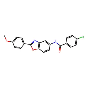 4-chloro-N-[2-(4-methoxyphenyl)-1,3-benzoxazol-5-yl]benzamide structure