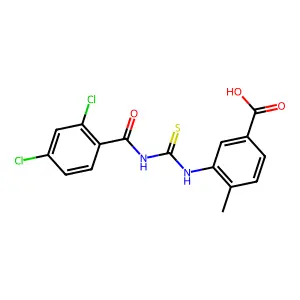 3-[(2,4-Dichlorobenzoyl)carbamothioylamino]-4-methylbenzoic acid structure