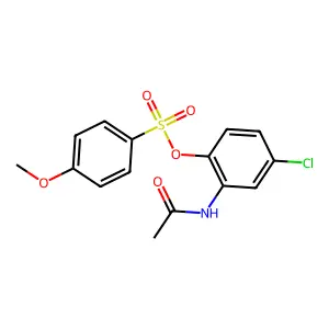 2-(Acetylamino)-4-chlorophenyl 4-methoxybenzenesulfonate structure
