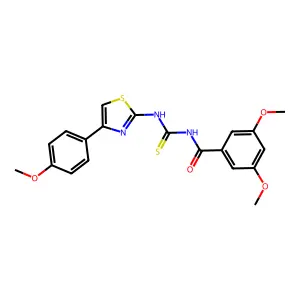 3,5-dimethoxy-N-[[4-(4-methoxyphenyl)-1,3-thiazol-2-yl]carbamothioyl]benzamide structure