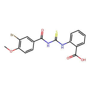 2-(3-(3-Bromo-4-methoxybenzoyl)thioureido)benzoic acid structure
