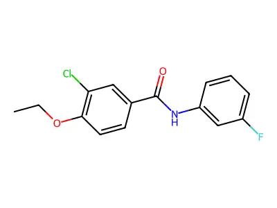 3-chloro-4-ethoxy-N-(3-fluorophenyl)benzamide structure