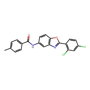 N-[2-(2,4-dichlorophenyl)-1,3-benzoxazol-5-yl]-4-methylbenzamide structure