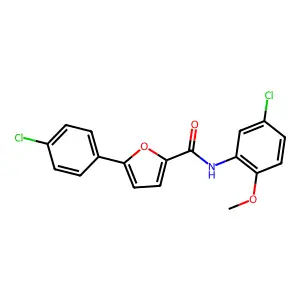 N-(5-Chloro-2-methoxyphenyl)-5-(4-chlorophenyl)-2-furamide structure