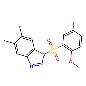 1-(5-Iodo-2-methoxyphenyl)sulfonyl-5,6-dimethylbenzimidazole structure