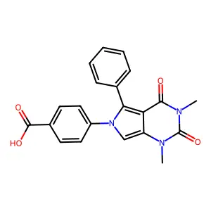 4-(1,3-dimethyl-2,4-dioxo-5-phenyl-1,2,3,4-tetrahydro-6H-pyrrolo[3,4-d]pyrimidin-6-yl)benzoic acid structure