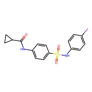N-[4-[(4-iodophenyl)sulfamoyl]phenyl]cyclopropanecarboxamide structure