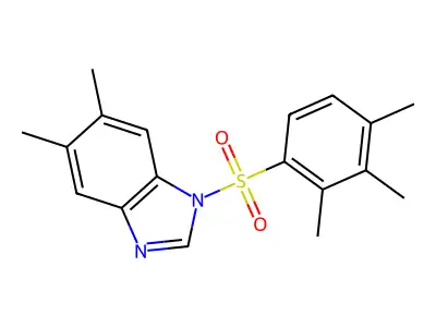 5,6-Dimethyl-1-[(2,3,4-trimethylphenyl)sulfonyl]benzimidazole structure
