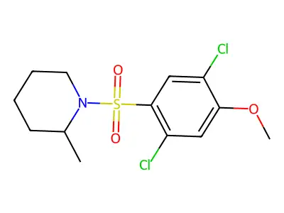 1-(2,5-Dichloro-4-methoxybenzenesulfonyl)-2-methylpiperidine structure