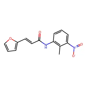 (E)-3-(furan-2-yl)-N-(2-methyl-3-nitrophenyl)prop-2-enamide structure