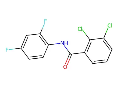 2,3-dichloro-N-(2,4-difluorophenyl)benzamide structure