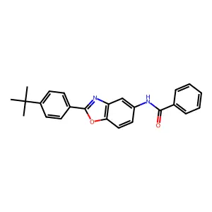 N-[2-(4-tert-butylphenyl)-1,3-benzoxazol-5-yl]benzamide structure