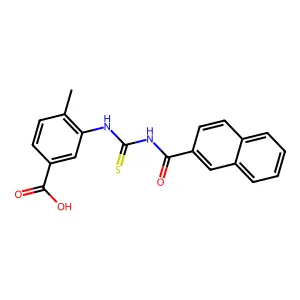 4-Methyl-3-{[(naphthalen-2-ylcarbonyl)carbamothioyl]amino}benzoic acid structure
