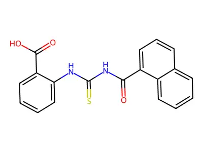 2-{[(1-Naphthoylamino)carbonothioyl]amino}benzoic acid structure