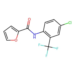N-[4-chloro-2-(trifluoromethyl)phenyl]-2-furamide structure