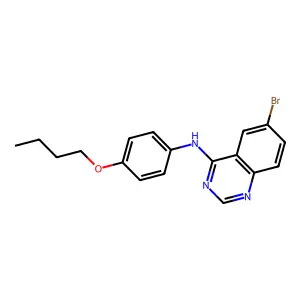 6-bromo-N-(4-butoxyphenyl)quinazolin-4-amine structure