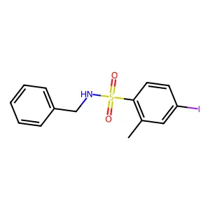 N-benzyl-4-iodo-2-methylbenzenesulfonamide structure