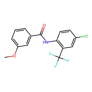 N-[4-chloro-2-(trifluoromethyl)phenyl]-3-methoxybenzamide structure