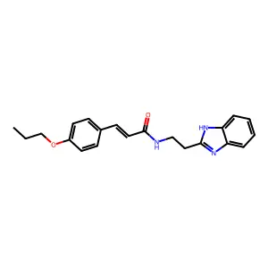 (2E)-N-[2-(1H-benzimidazol-2-yl)ethyl]-3-(4-propoxyphenyl)prop-2-enamide structure