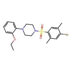 1-(4-Bromo-2,5-dimethylbenzenesulfonyl)-4-(2-ethoxyphenyl)piperazine structure