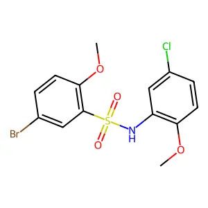 [(5-Bromo-2-methoxyphenyl)sulfonyl](5-chloro-2-methoxyphenyl)amine structure