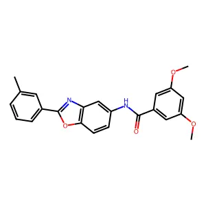 3,5-dimethoxy-N-[2-(3-methylphenyl)-1,3-benzoxazol-5-yl]benzamide structure
