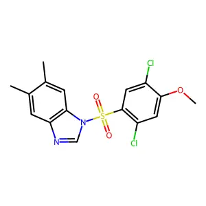 1-(2,5-dichloro-4-methoxybenzenesulfonyl)-5,6-dimethyl-1H-1,3-benzodiazole structure