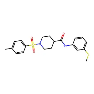 1-(4-methylphenyl)sulfonyl-N-(3-methylsulfanylphenyl)piperidine-4-carboxamide structure