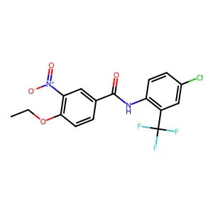 N-[4-chloro-2-(trifluoromethyl)phenyl]-4-ethoxy-3-nitrobenzamide structure