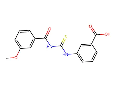 3-({[(3-Methoxyphenyl)carbonyl]carbamothioyl}amino)benzoic acid structure