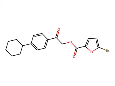2-(4-Cyclohexylphenyl)-2-oxoethyl 5-bromo-2-furoate structure