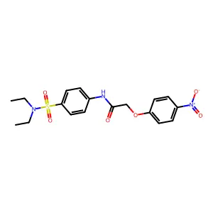 N-[4-(diethylsulfamoyl)phenyl]-2-(4-nitrophenoxy)acetamide structure