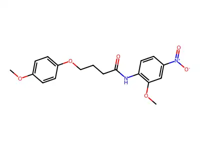 N-(2-methoxy-4-nitrophenyl)-4-(4-methoxyphenoxy)butanamide structure