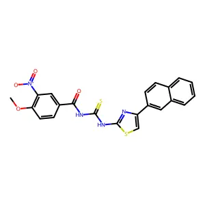4-methoxy-N-[(4-naphthalen-2-yl-1,3-thiazol-2-yl)carbamothioyl]-3-nitrobenzamide structure