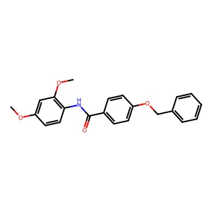 N-(2,4-dimethoxyphenyl)-4-phenylmethoxybenzamide structure